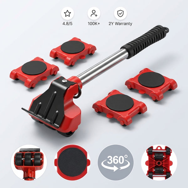 4-Piece Heavy Duty Furniture Lifter & Mover Set – Easy Moving Tool Kit, 150kg Capacity