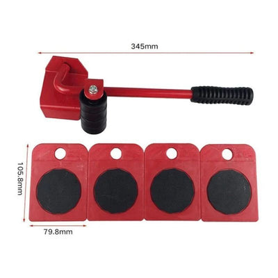 4-Piece Heavy Duty Furniture Lifter & Mover Set – Easy Moving Tool Kit, 150kg Capacity